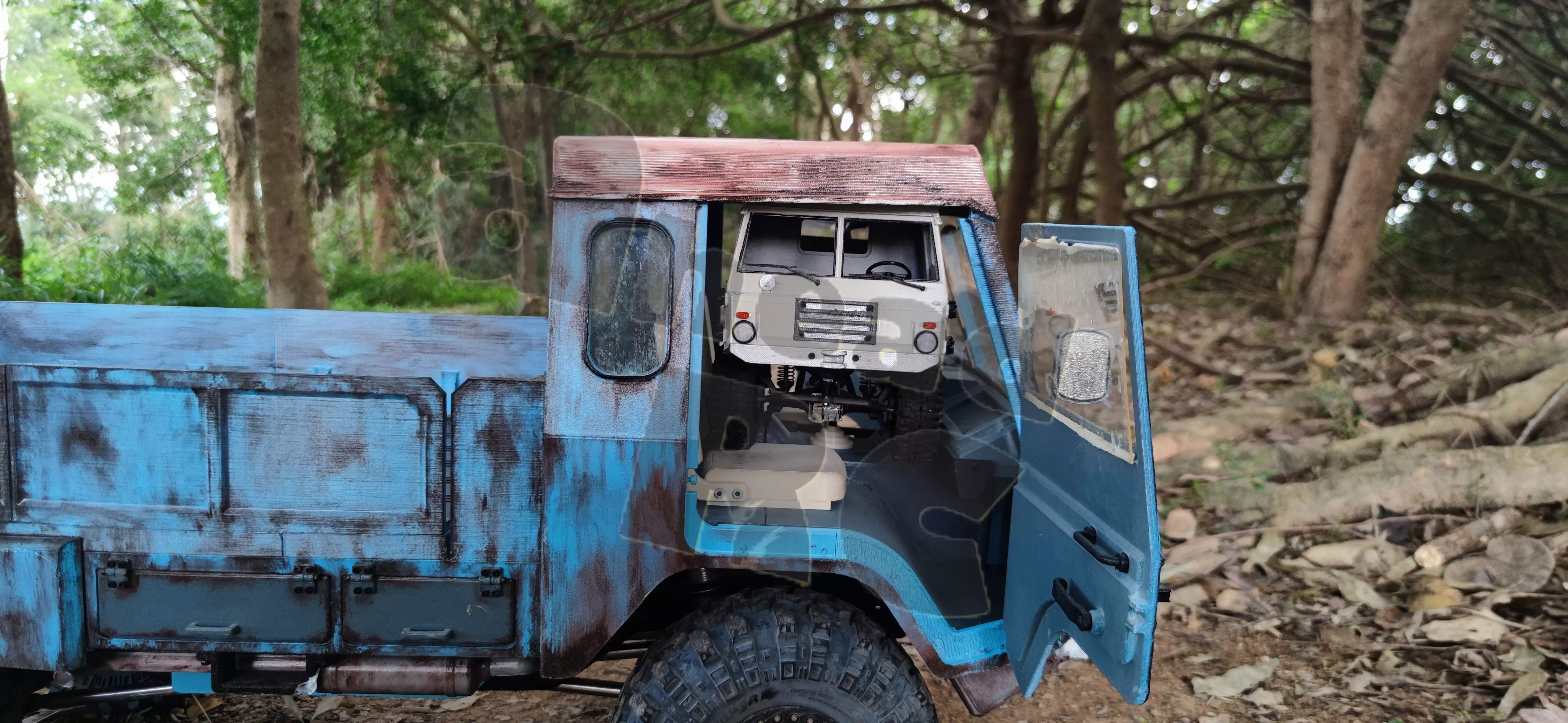 Crawler V306 Flatbed - 1-18 TRX4M RC body attachment 3D print model_13