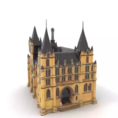 Gothic Castle Architecture model pack Low-poly 3D model