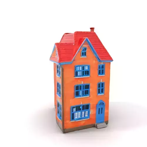 Red Brick House model pack Low-poly 3D model