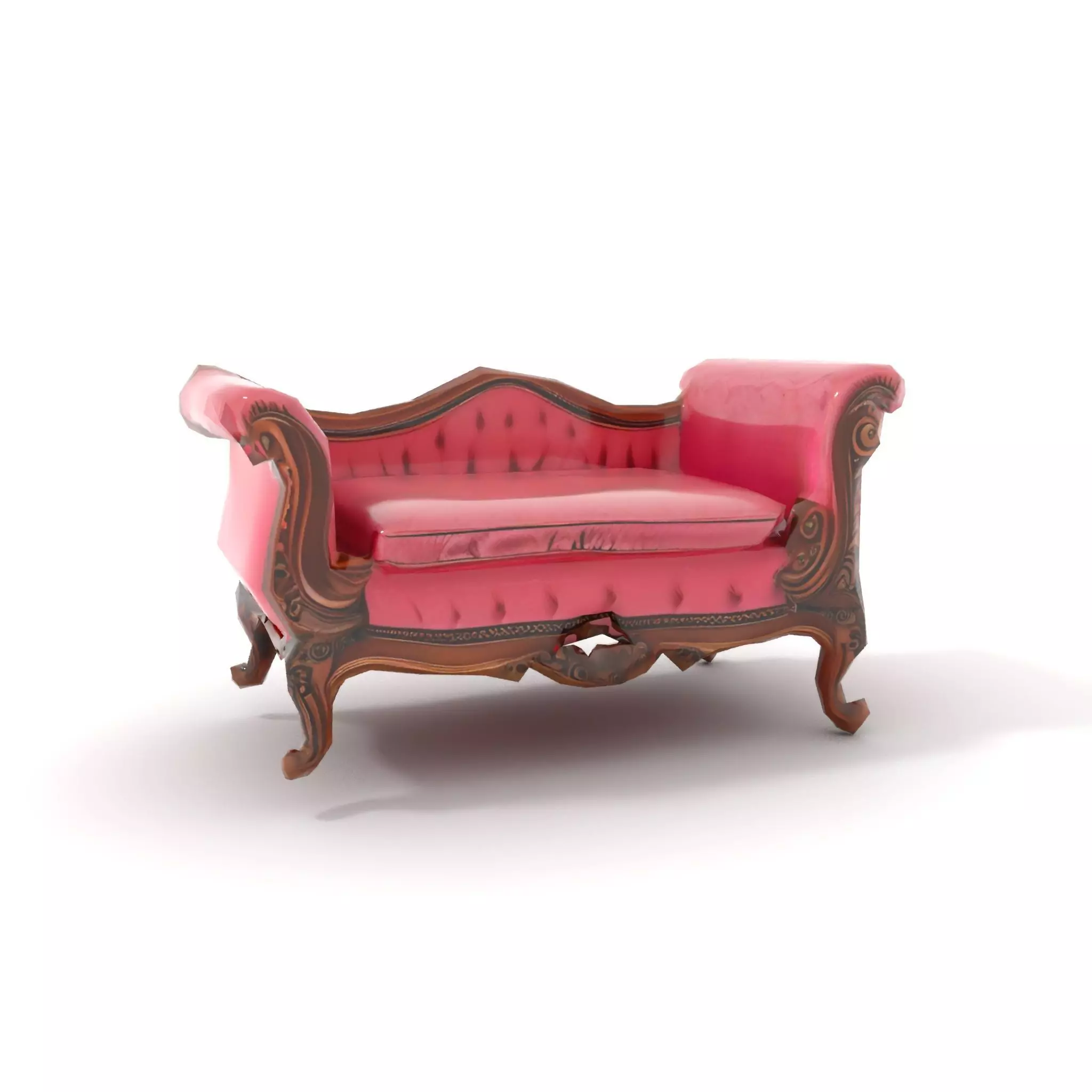 Victorian Pink Chaise model pack Low-poly 3D model_16