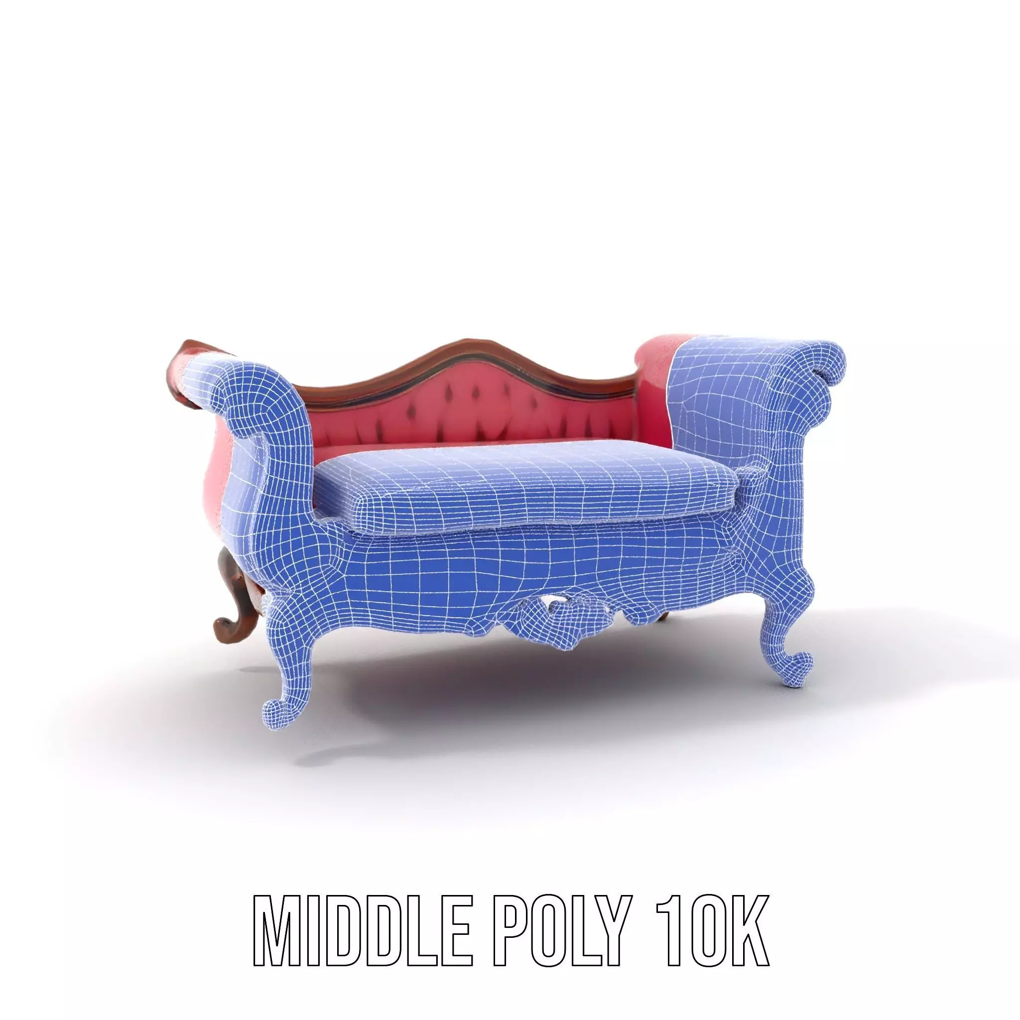 Victorian Pink Chaise model pack Low-poly 3D model_15