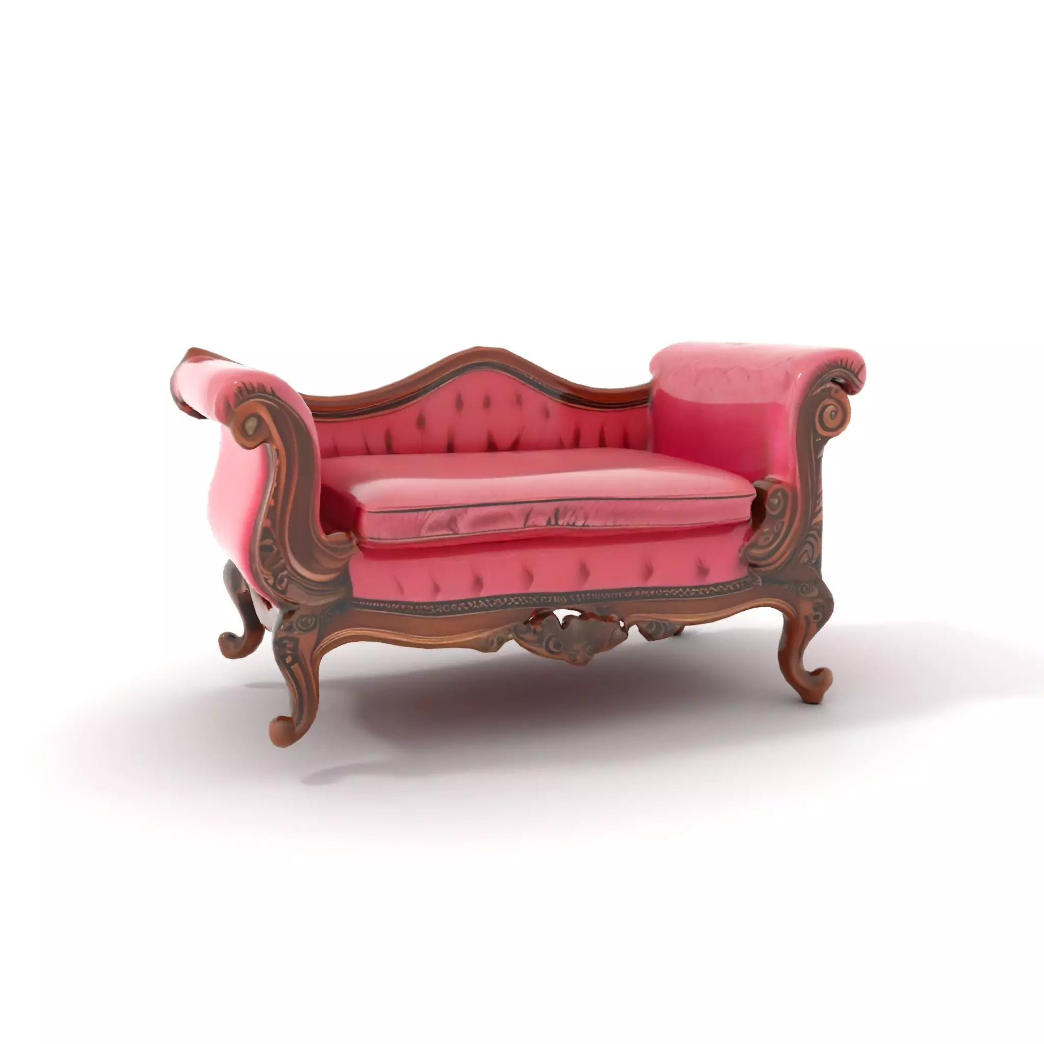 Victorian Pink Chaise model pack Low-poly 3D model_18