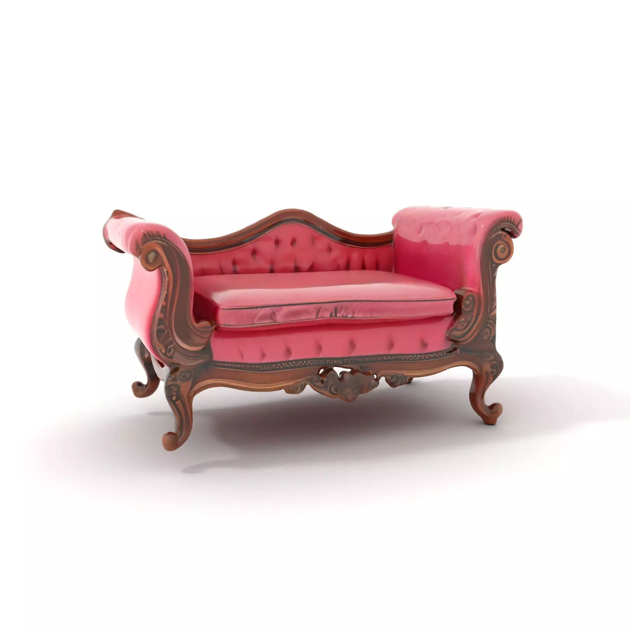 Victorian Pink Chaise model pack Low-poly 3D model_0