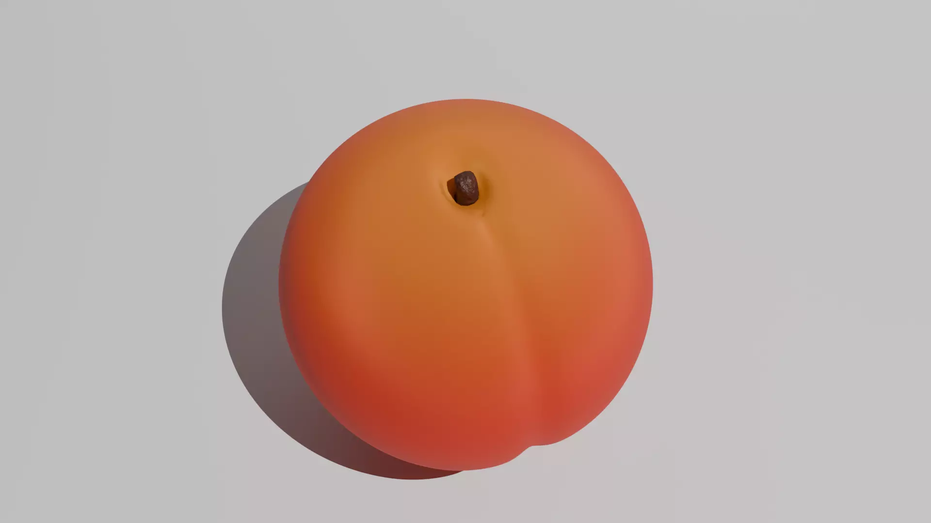 3D model of a peach in a blender Low-poly 3D model_2