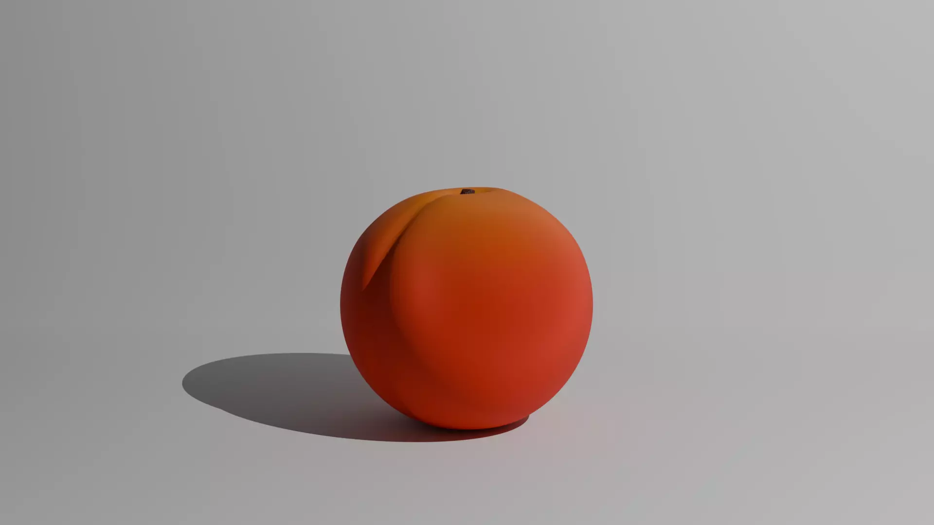 3D model of a peach in a blender Low-poly 3D model_0