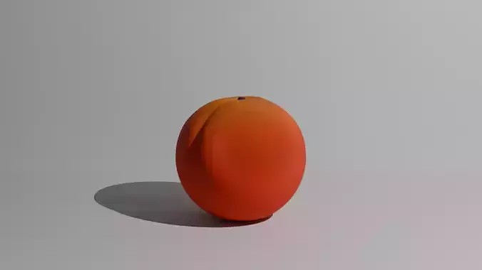3D model of a peach in a blender Low-poly 3D model 3D model of a peach in a blender Low-poly 3D model
