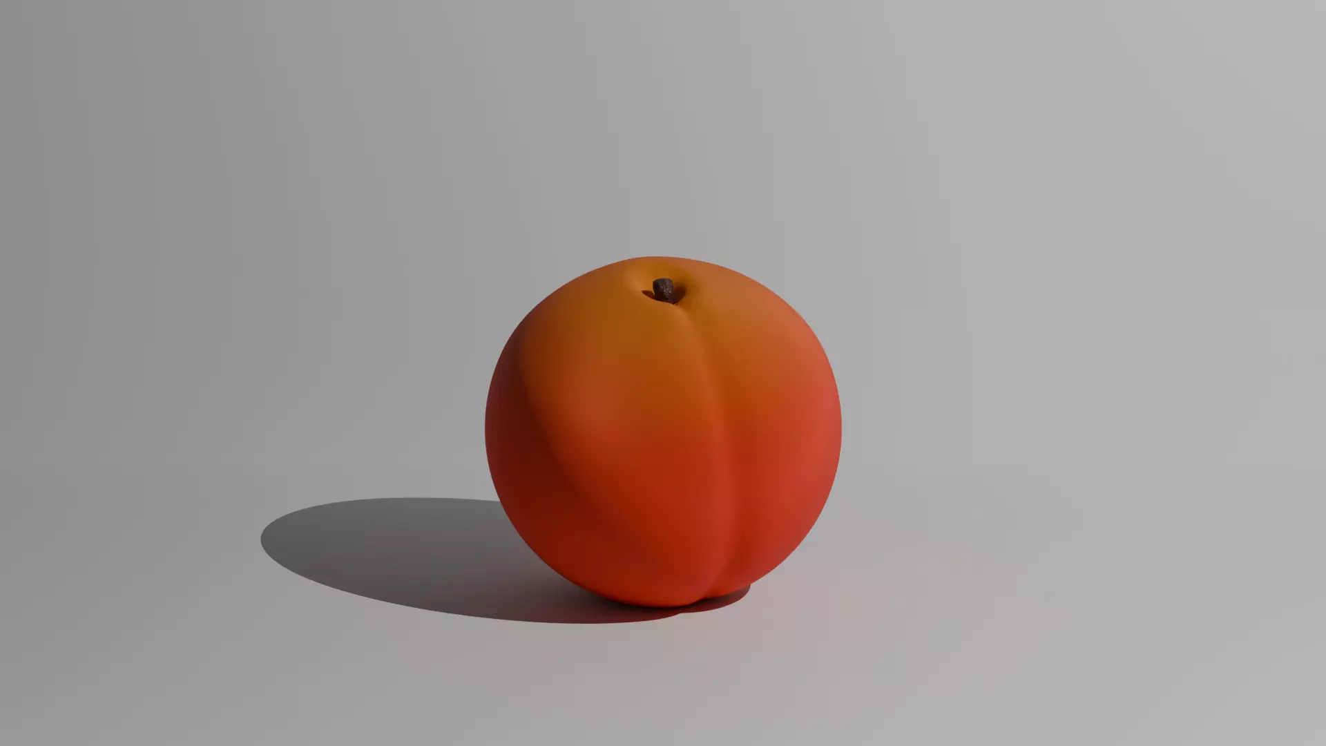 3D model of a peach in a blender Low-poly 3D model_1