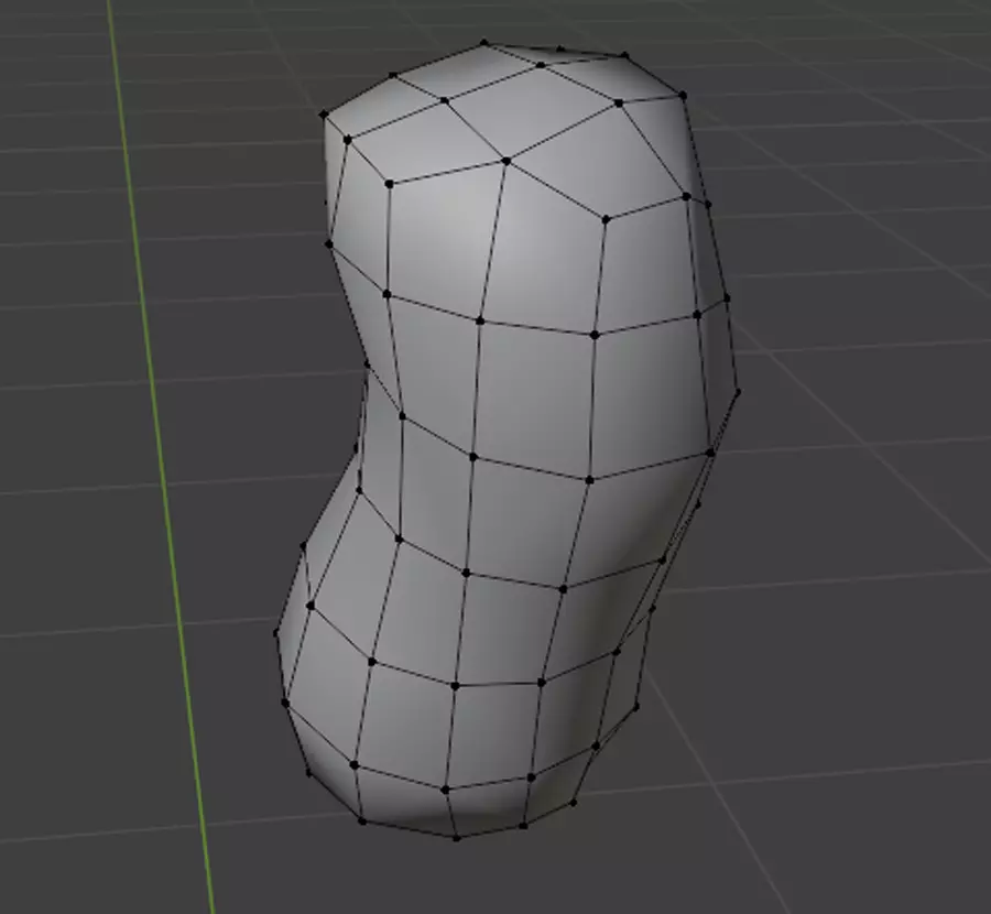 3D model of a peach in a blender Low-poly 3D model_4