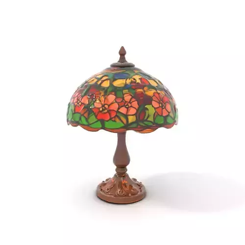 Colorful Stained Glass Lamp model pack