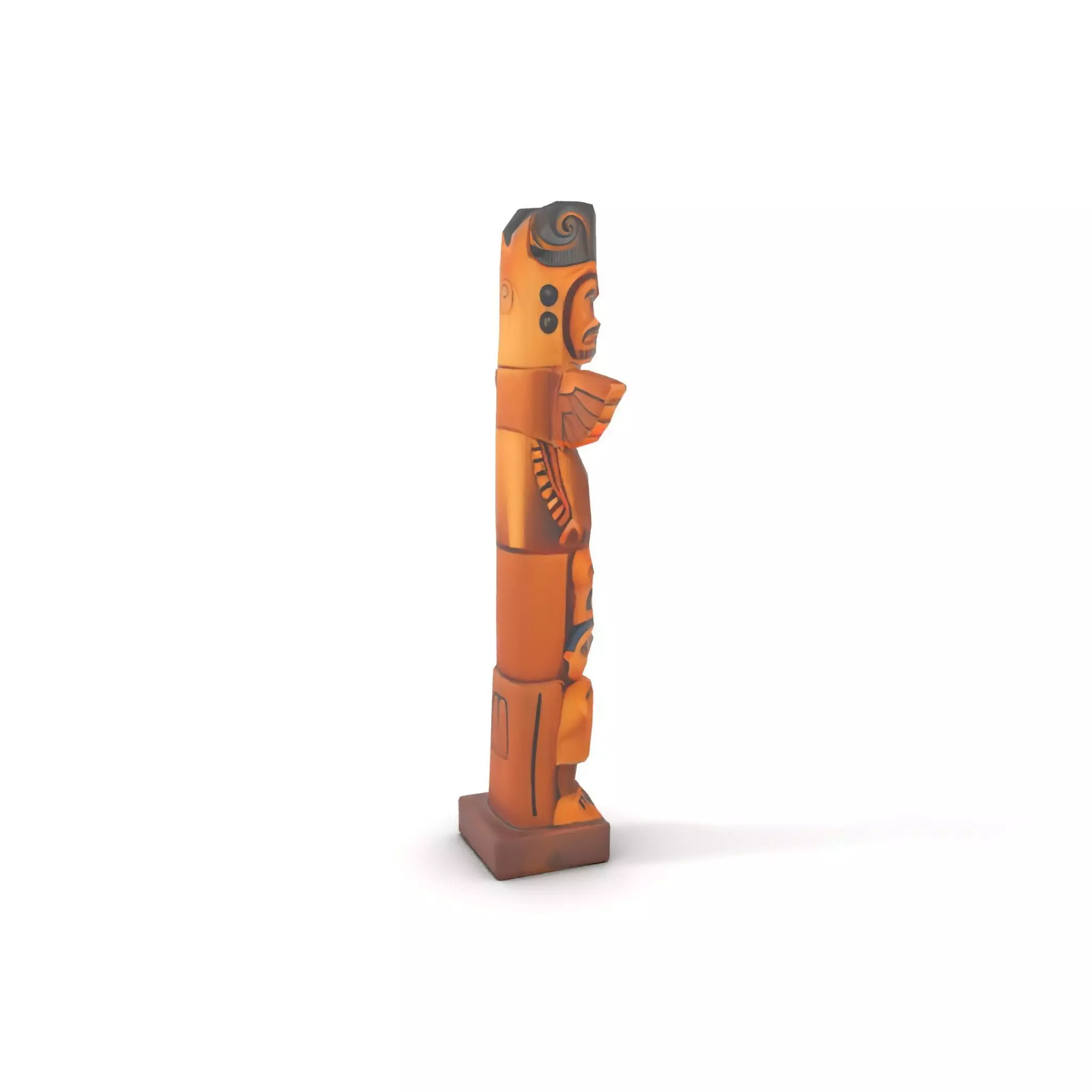 Wooden Totem Sculpture model pack Low-poly 3D model_31