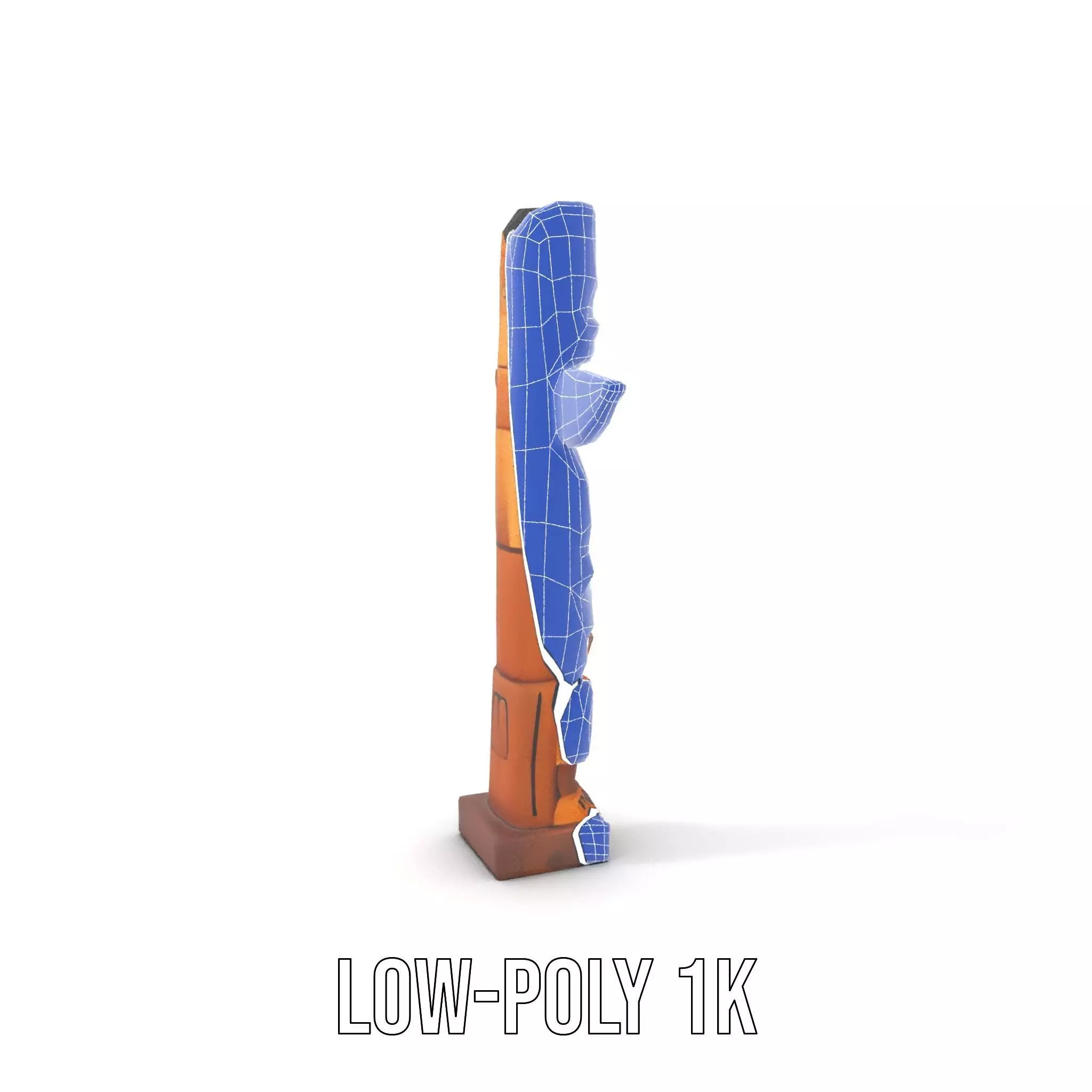 Wooden Totem Sculpture model pack Low-poly 3D model_15