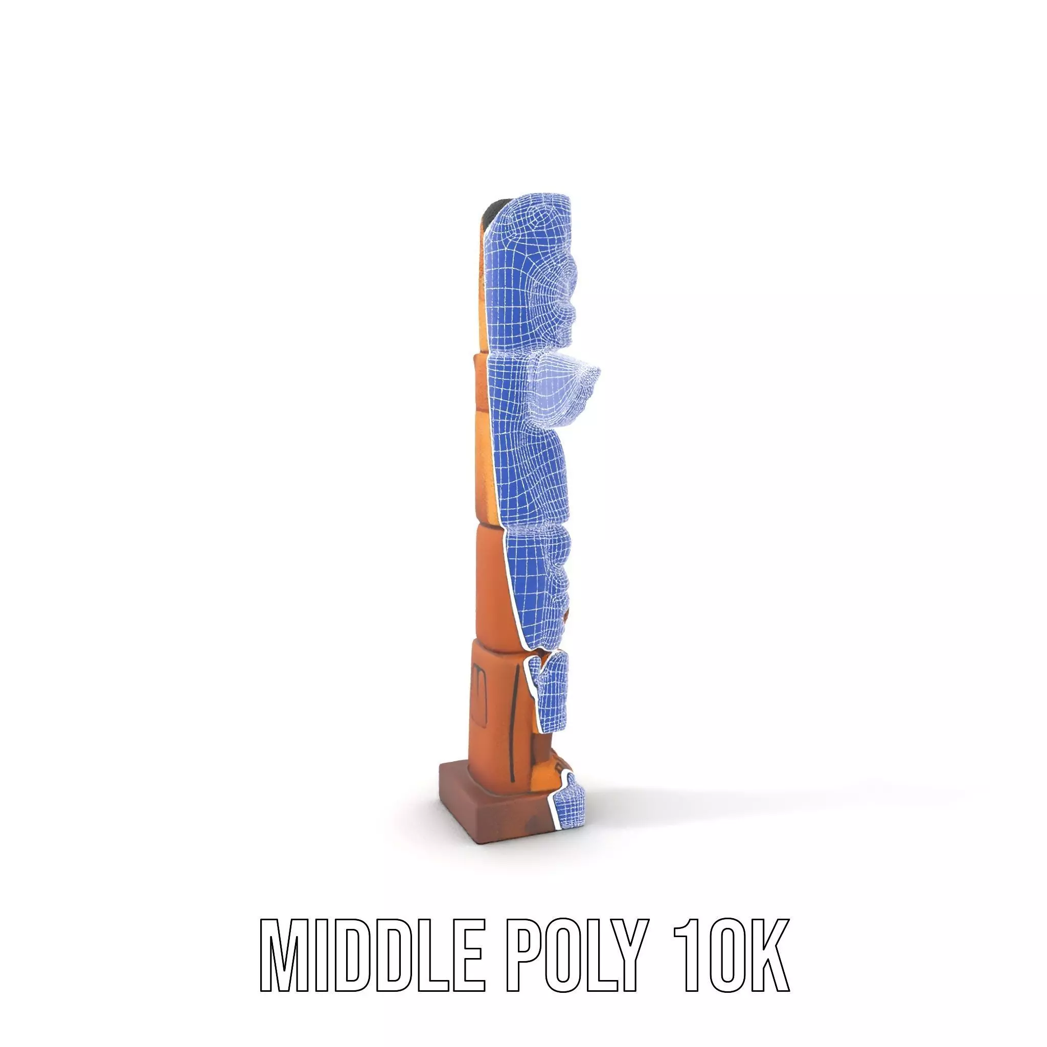 Wooden Totem Sculpture model pack Low-poly 3D model_24