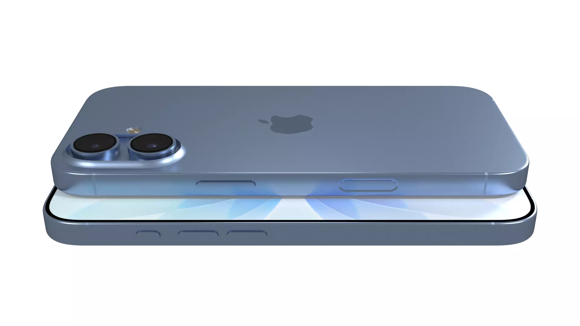 Apple iPhone 17 Mist Blue 3D model_3