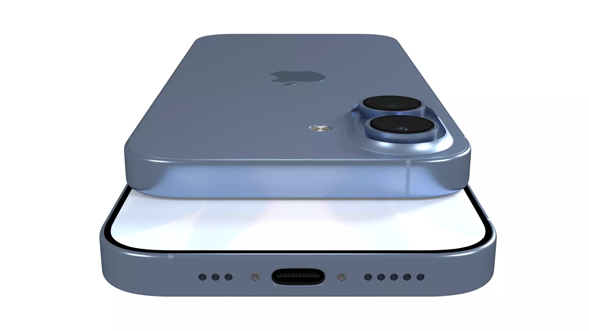 Apple iPhone 17 Mist Blue 3D model_2