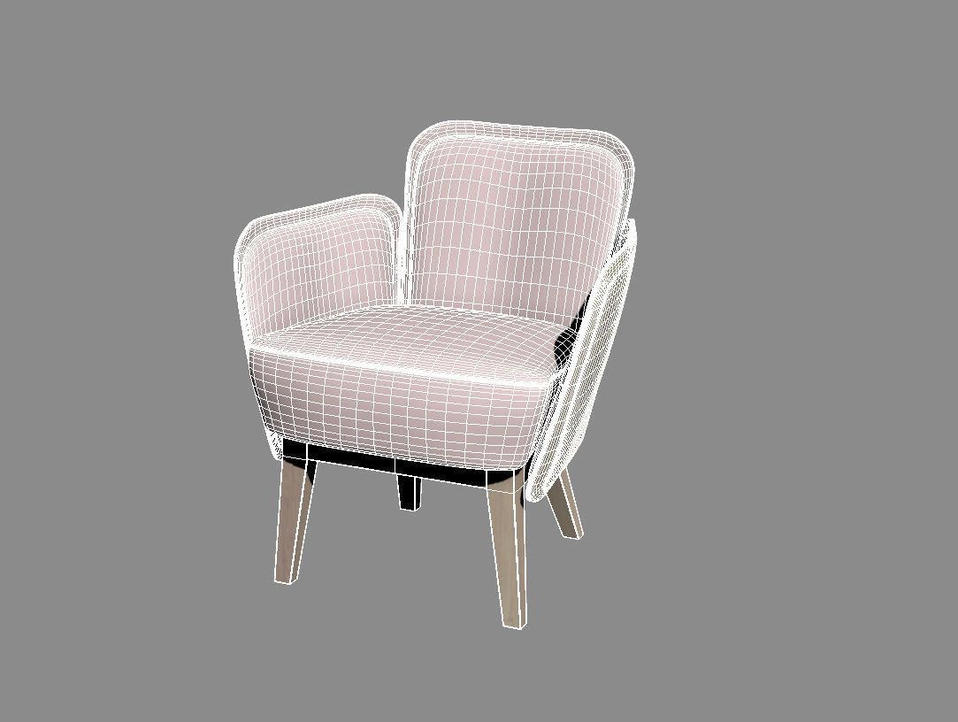 JULIUS Armchair  GARSNAS by FARG  BLANCHE 3D model_6