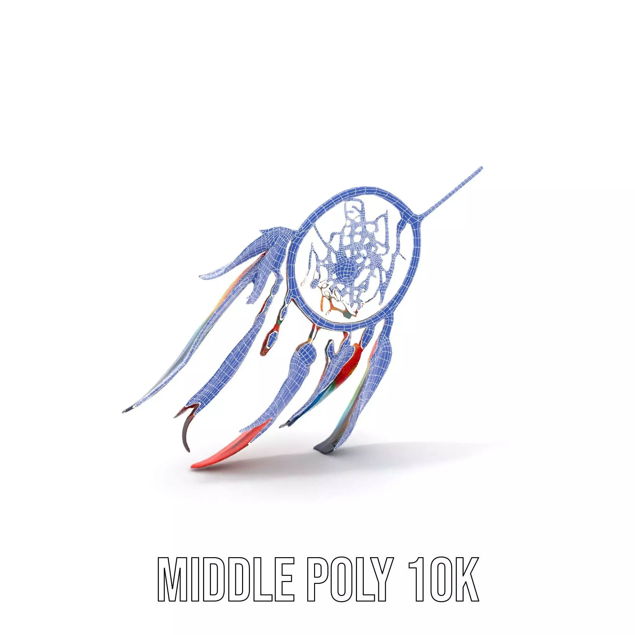 Colorful Dreamcatcher model pack Low-poly 3D model_22