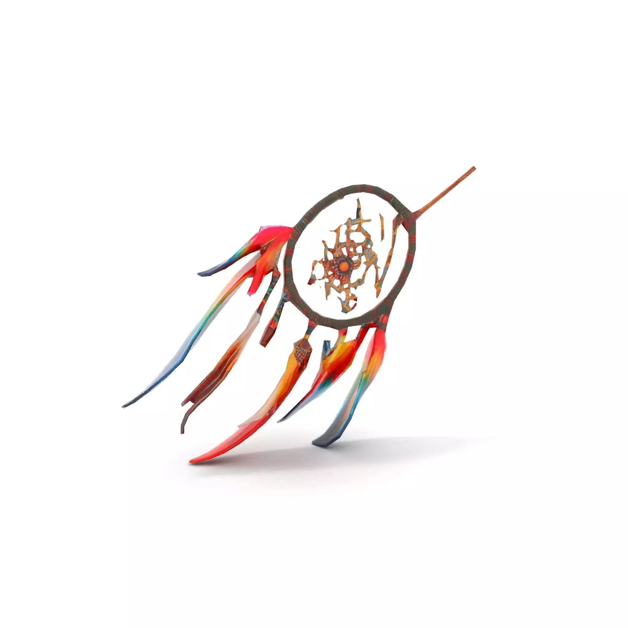 Colorful Dreamcatcher model pack Low-poly 3D model_31