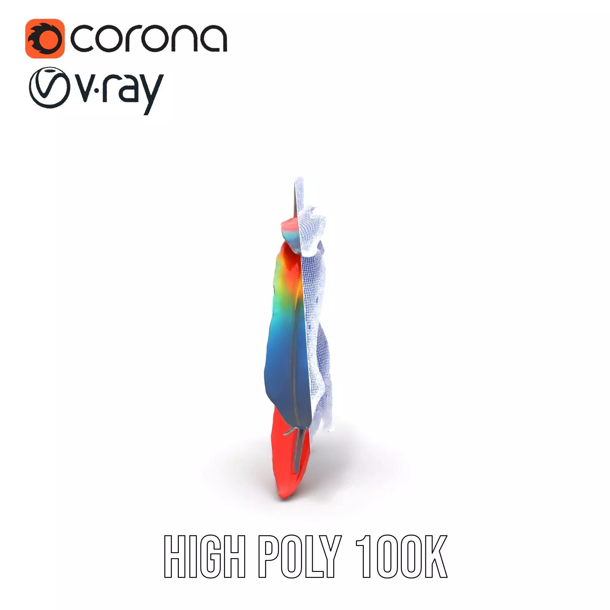 Colorful Dreamcatcher model pack Low-poly 3D model_34