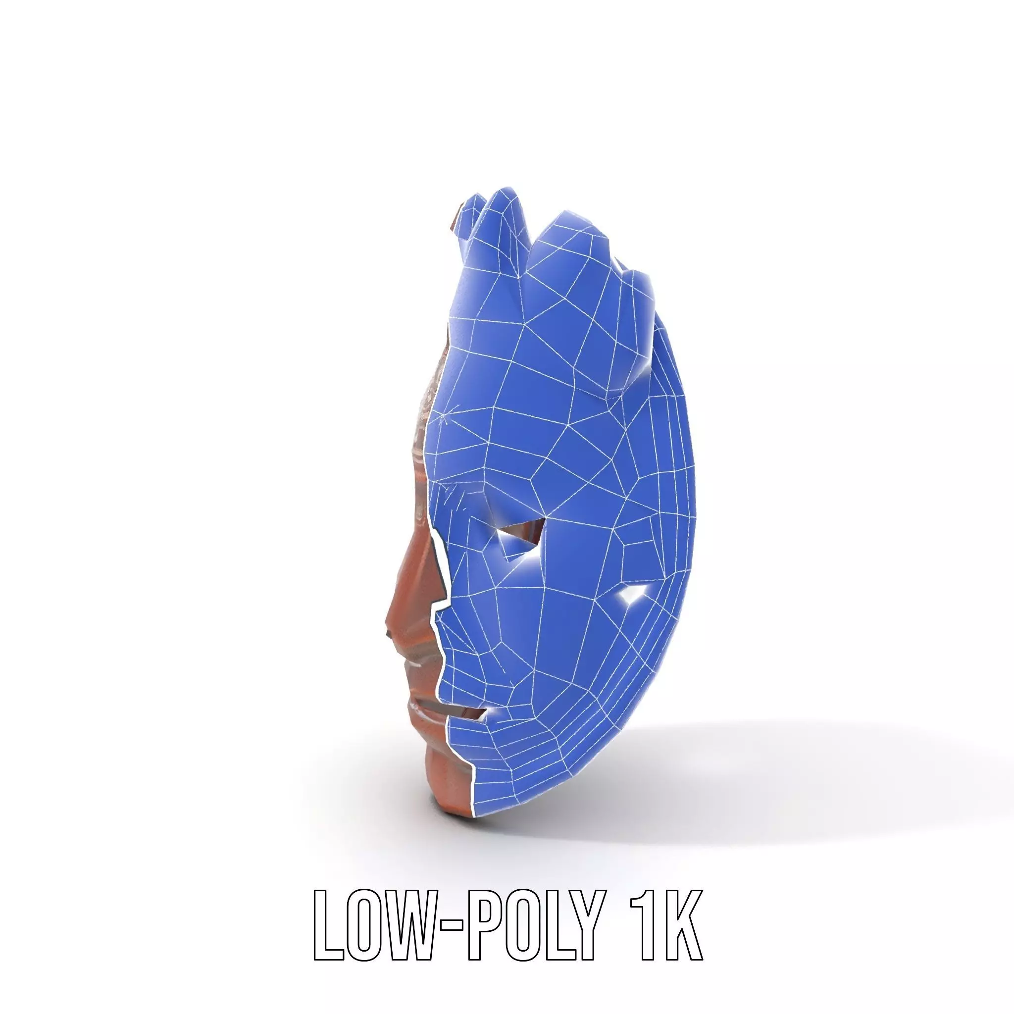 Traditional Wooden Mask model pack Low-poly 3D model_31