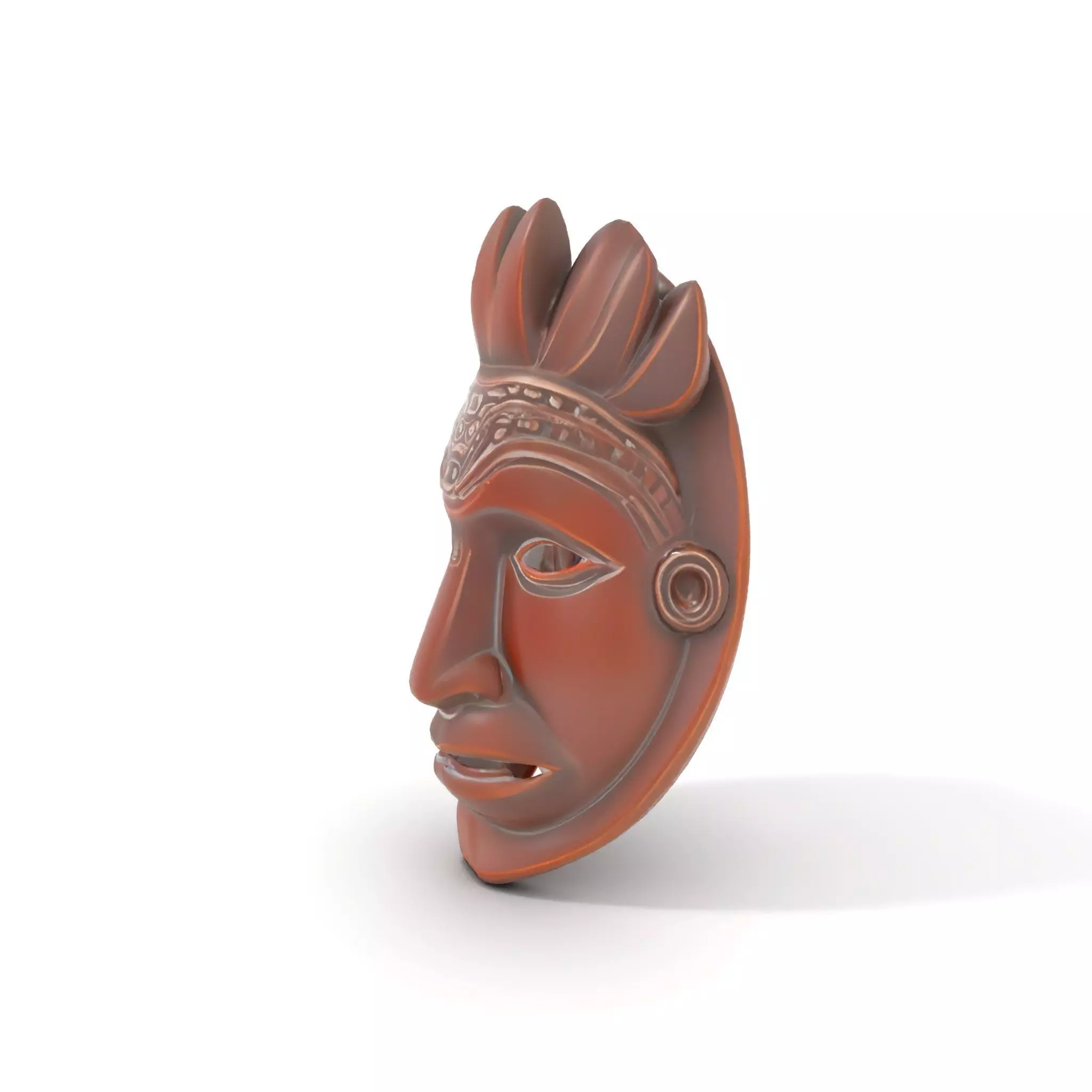 Traditional Wooden Mask model pack Low-poly 3D model_13