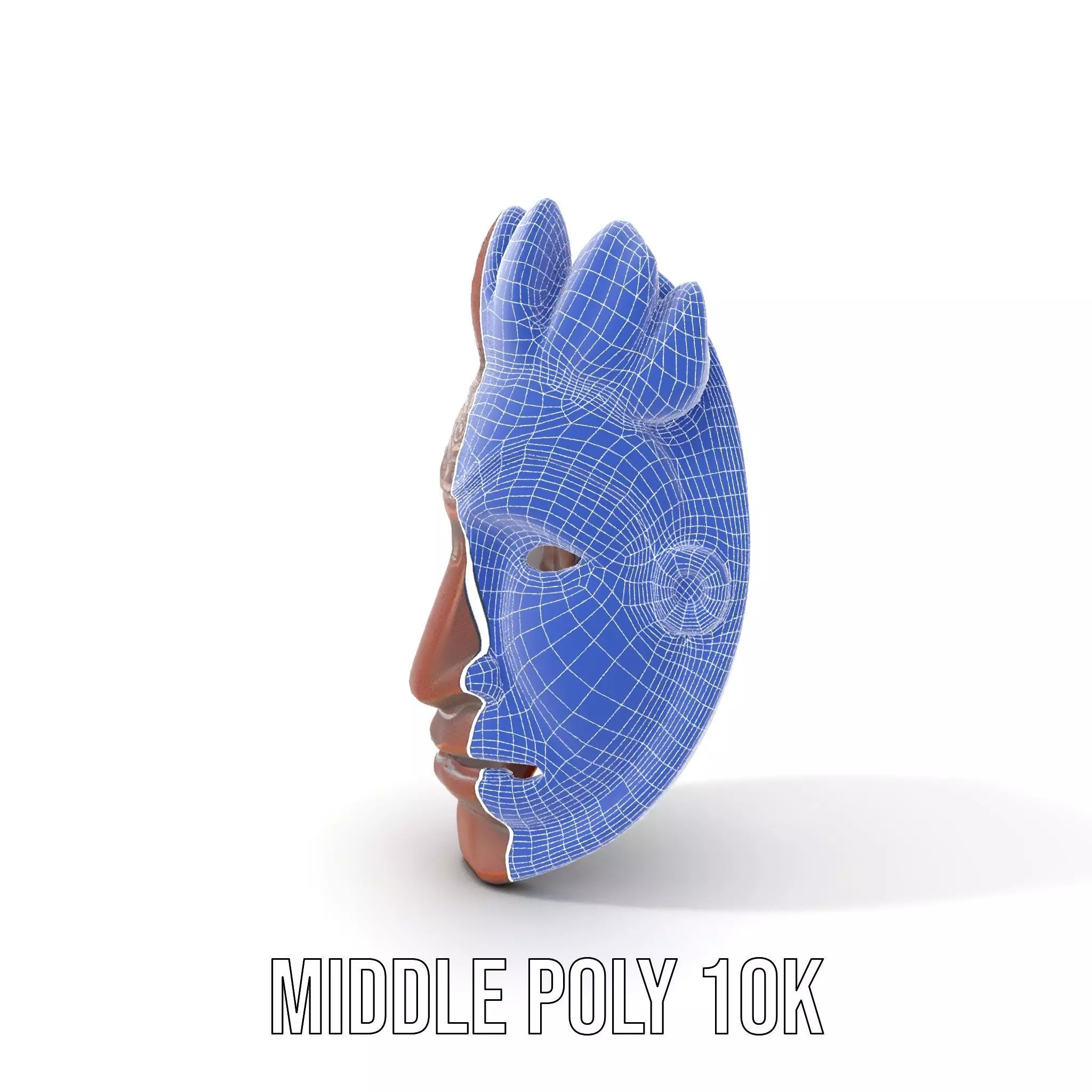 Traditional Wooden Mask model pack Low-poly 3D model_24