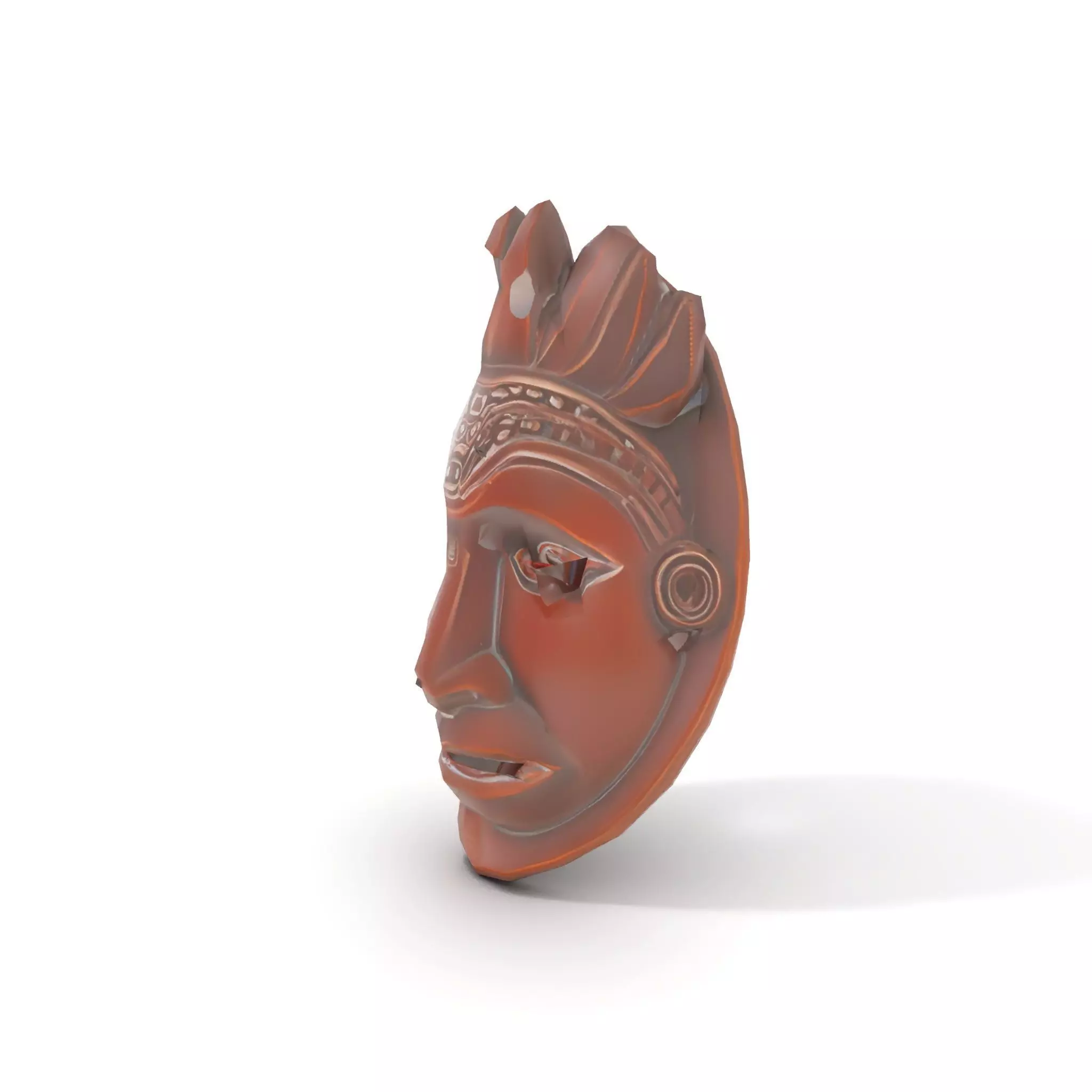 Traditional Wooden Mask model pack Low-poly 3D model_7