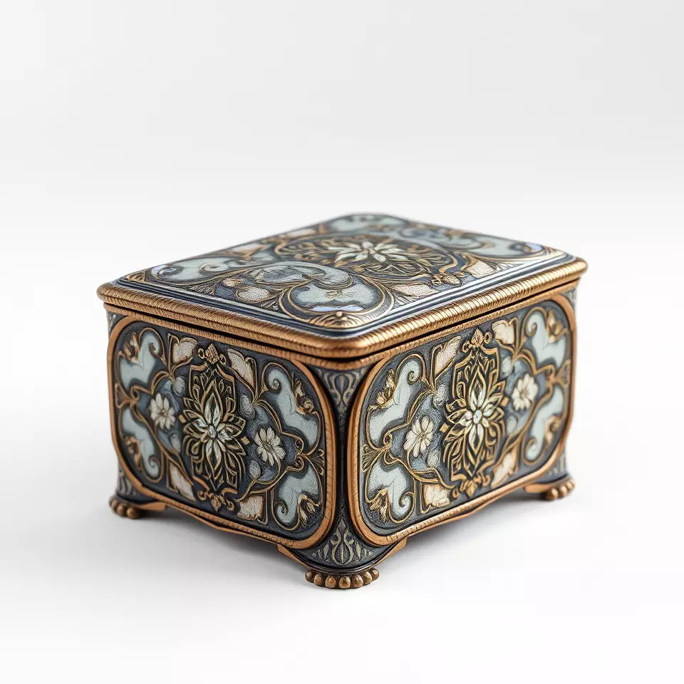 Elegant Ornate Box model pack Low-poly 3D model_2