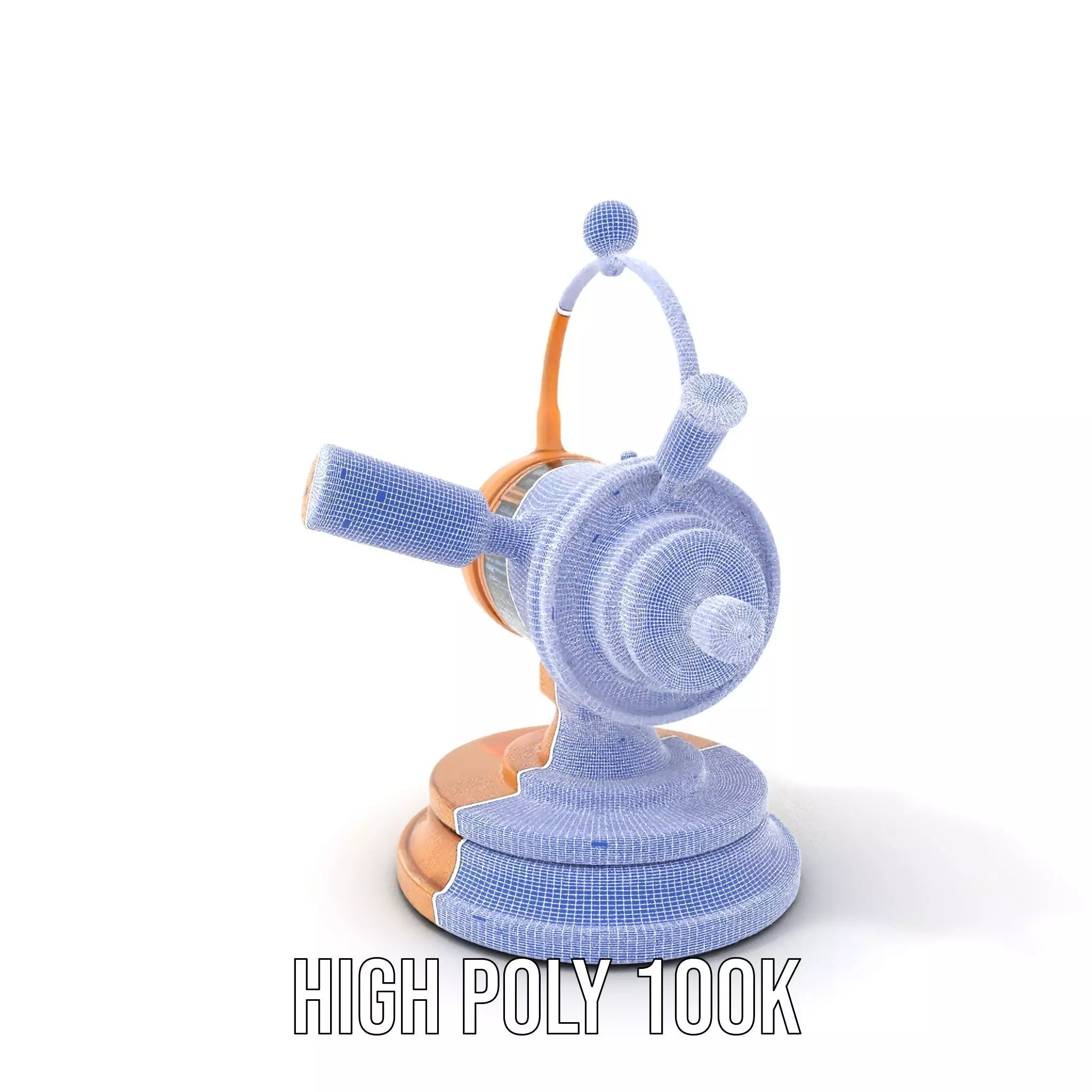 Golden Nautical Telescope model pack Low-poly 3D model_4