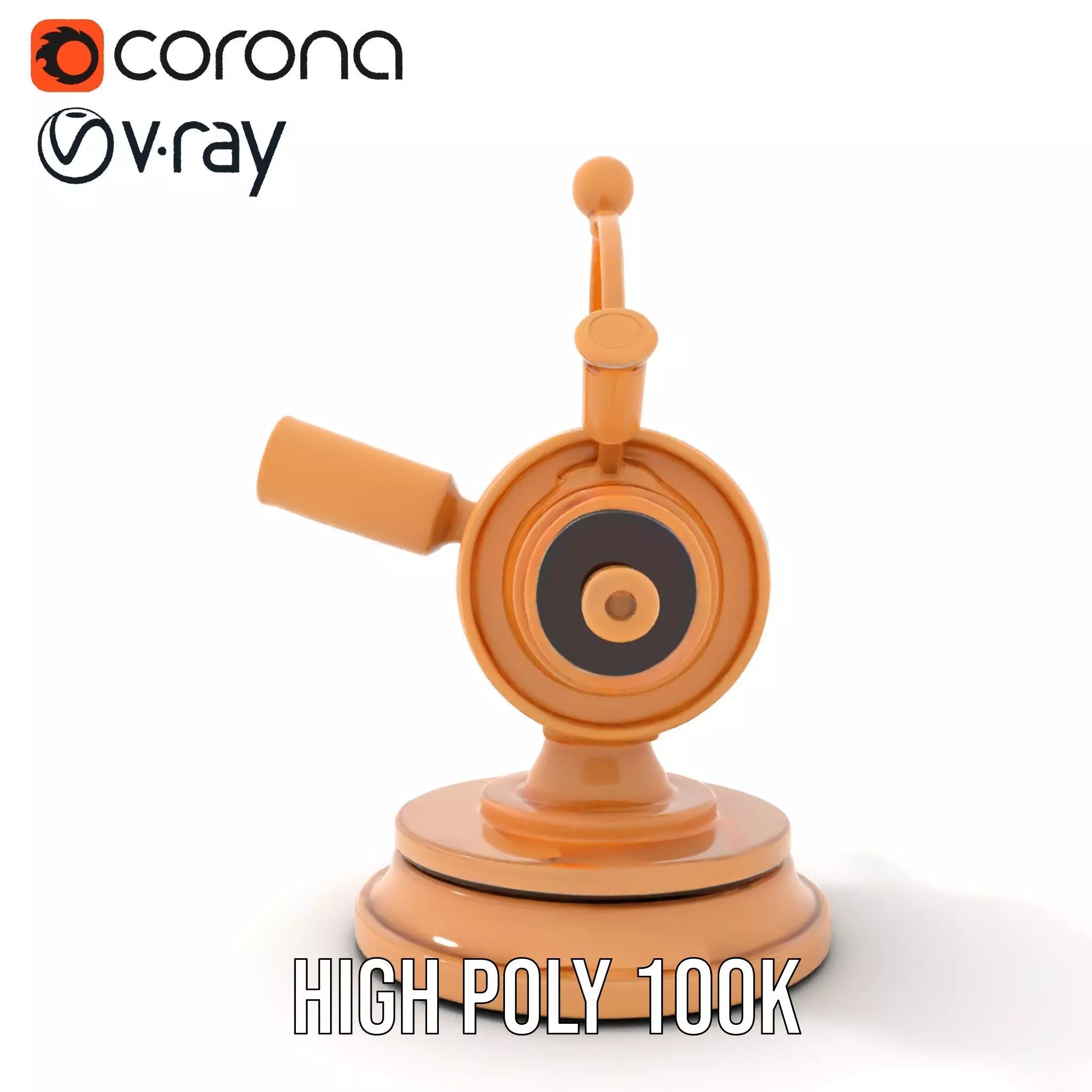 Golden Nautical Telescope model pack Low-poly 3D model_26