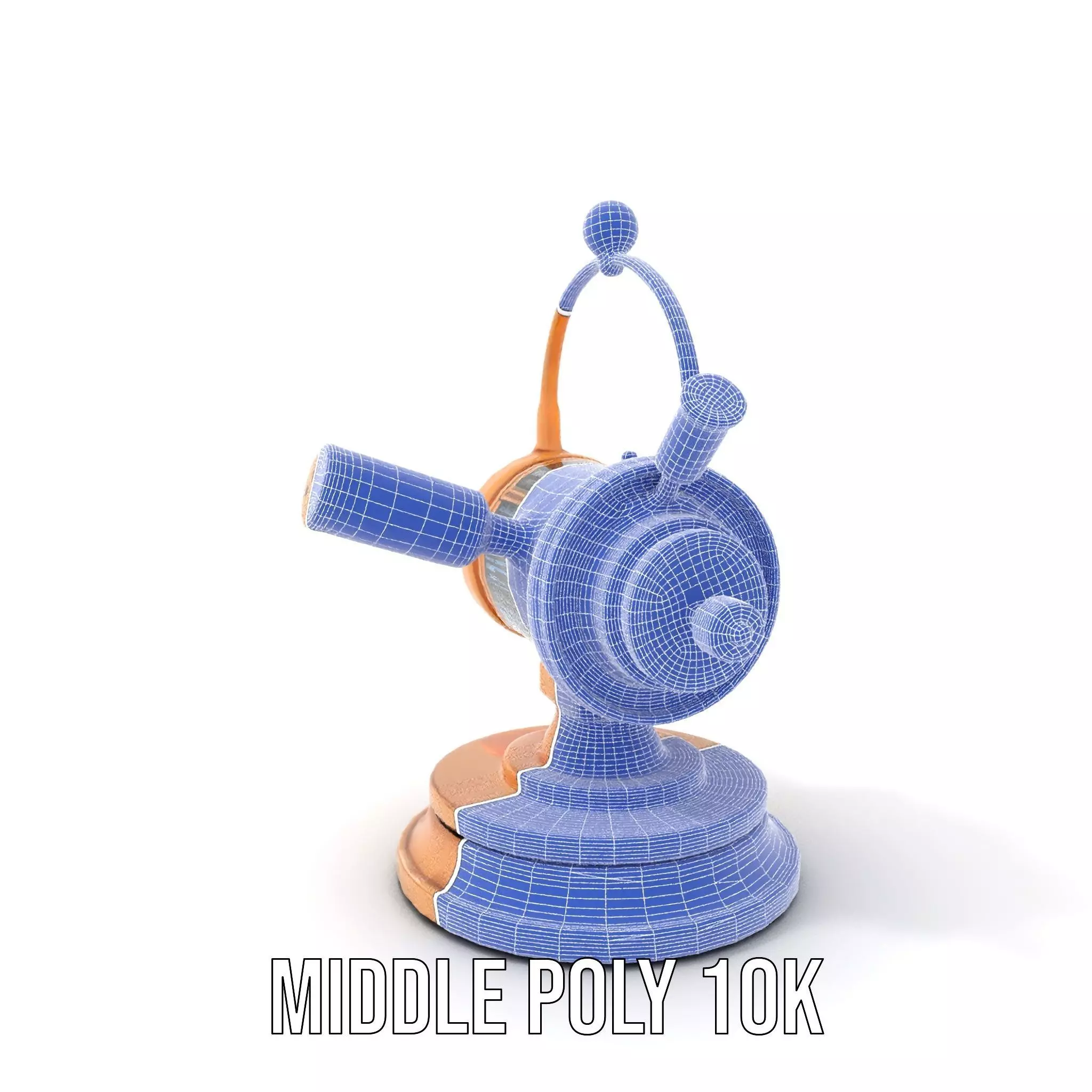 Golden Nautical Telescope model pack Low-poly 3D model_24