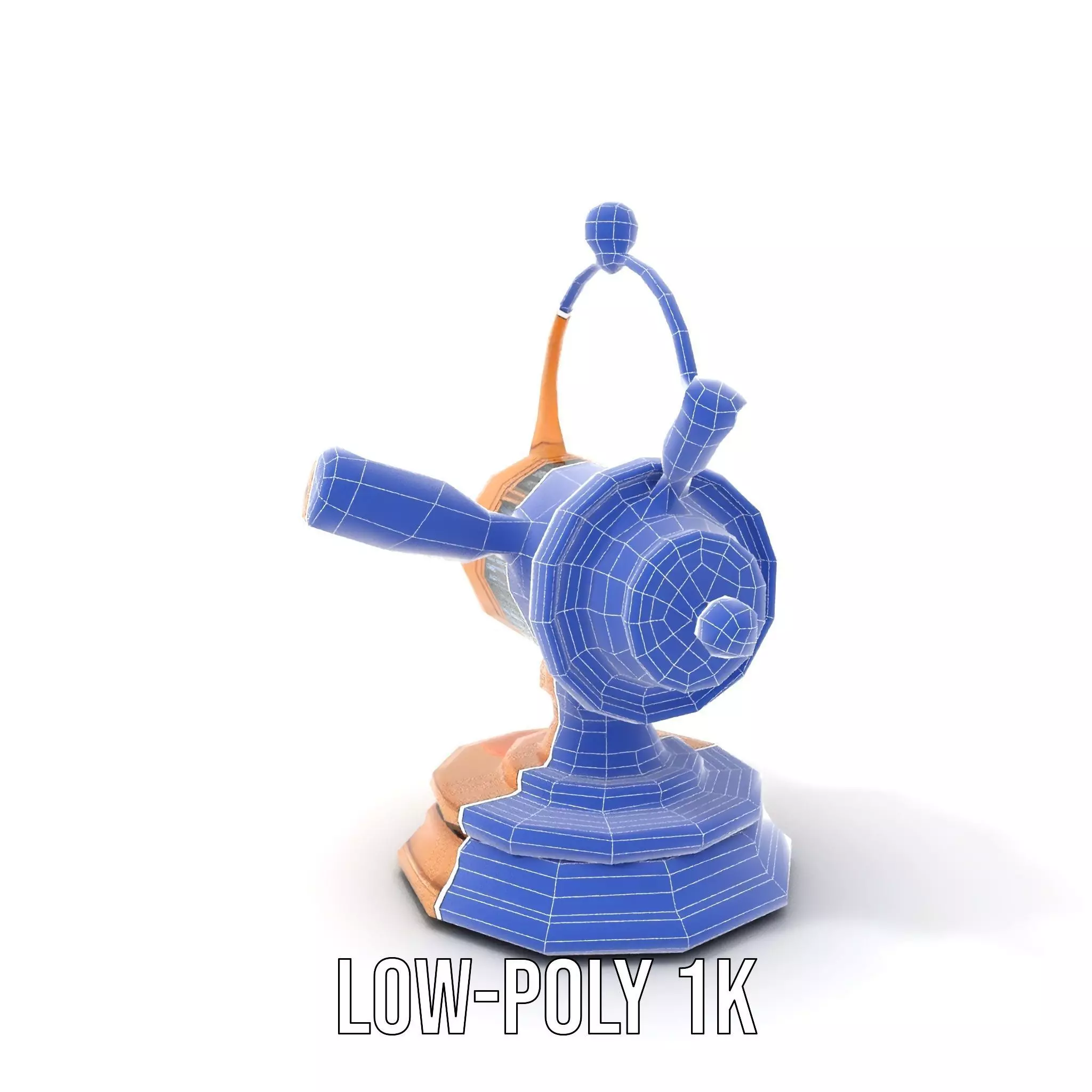 Golden Nautical Telescope model pack Low-poly 3D model_20