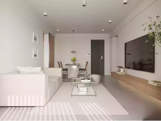 Modern living room dining room bedroom interior scenes 462