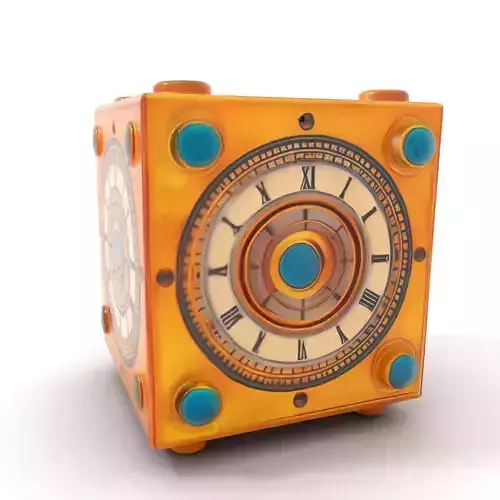 Antique Brass Clockwork Cube model pack