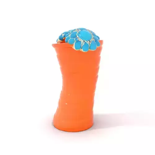 Amber Spiral Jewel Vase model pack Low-poly 3D model