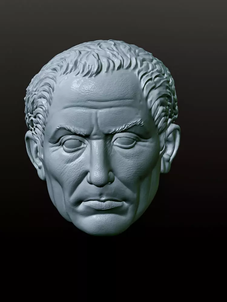 Julius Caesar Action Figure Head - The Most Famous Roman 3D print model_1