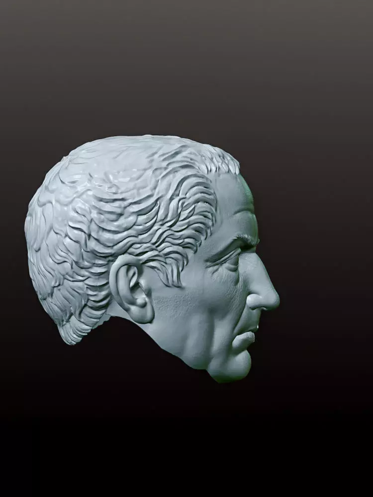 Julius Caesar Action Figure Head - The Most Famous Roman 3D print model_3