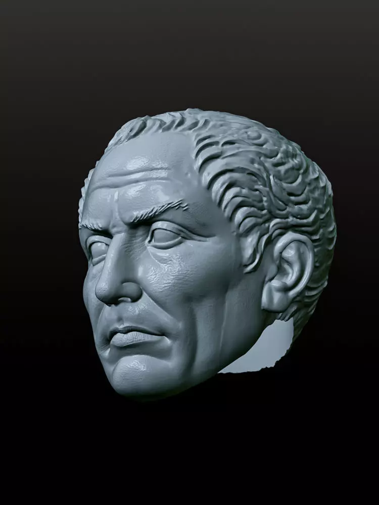 Julius Caesar Action Figure Head - The Most Famous Roman 3D print model_4