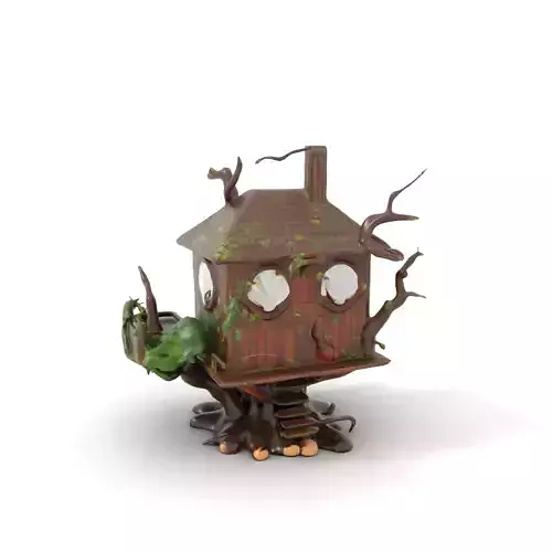Enchanted Treehouse model pack Low-poly 3D model