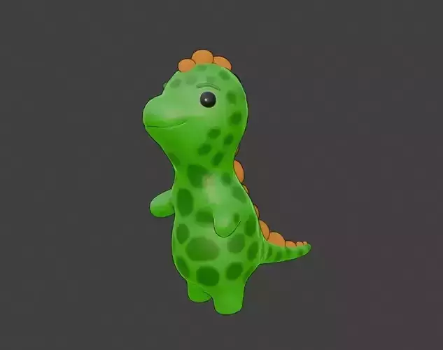 Cartoon Dino 3D Blender Rig