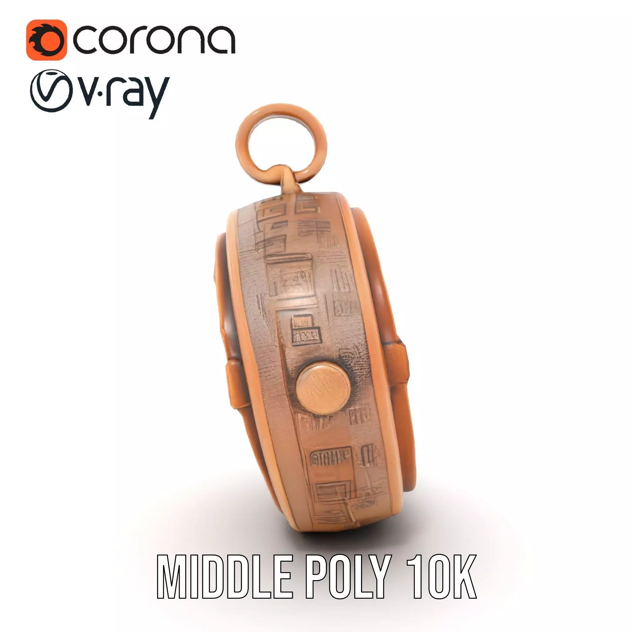 Antique Turquoise Pendant model pack Low-poly 3D model_31