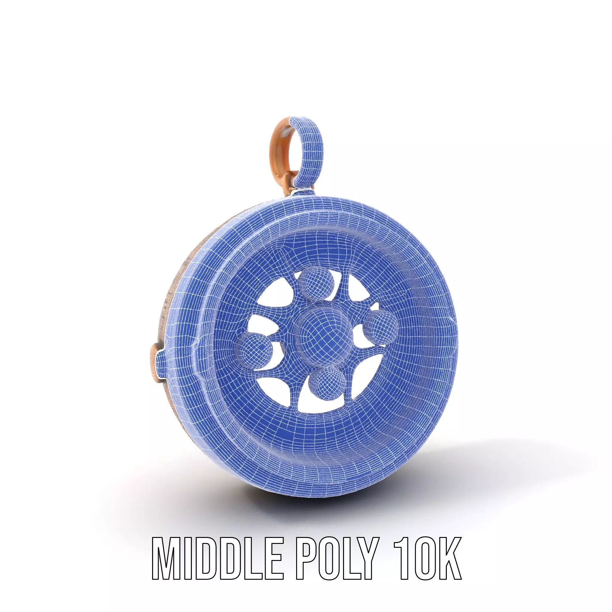 Antique Turquoise Pendant model pack Low-poly 3D model_28