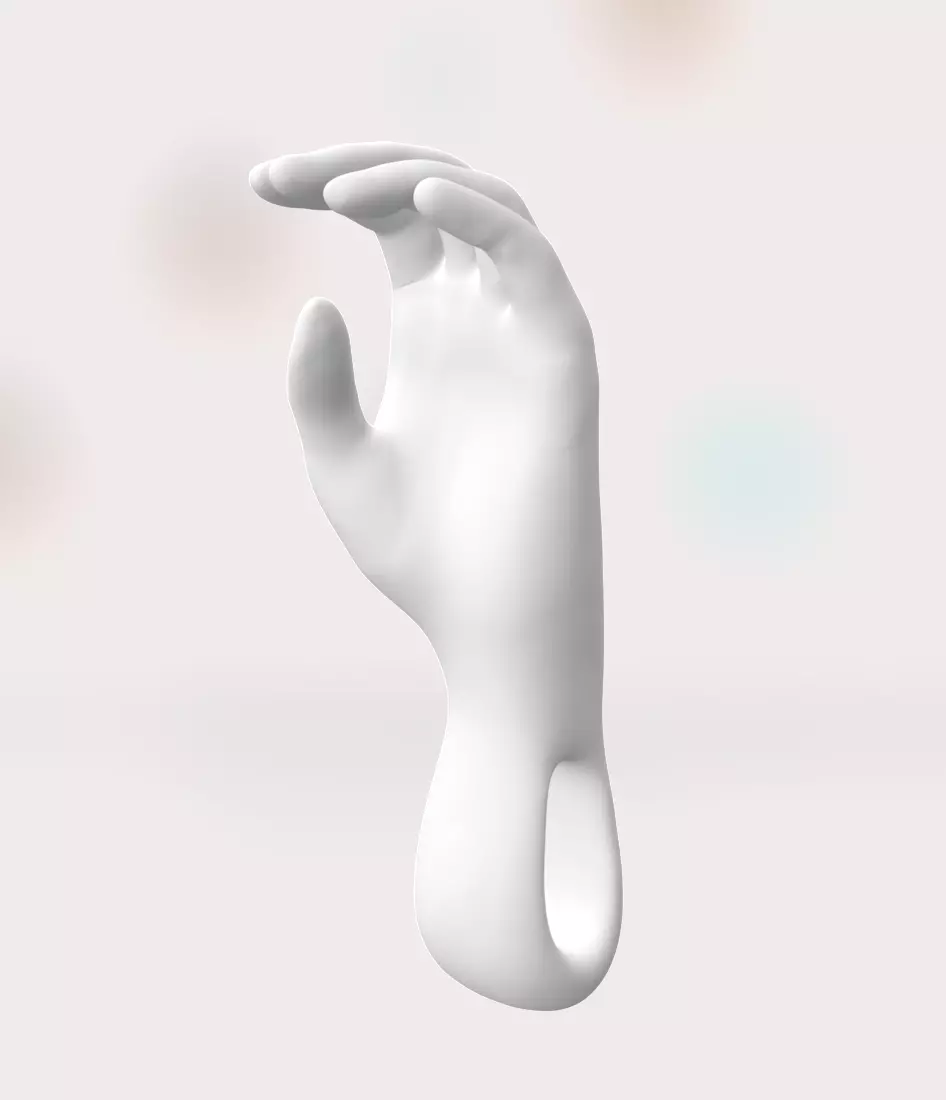 hand holding stone pendant 3D print model_0