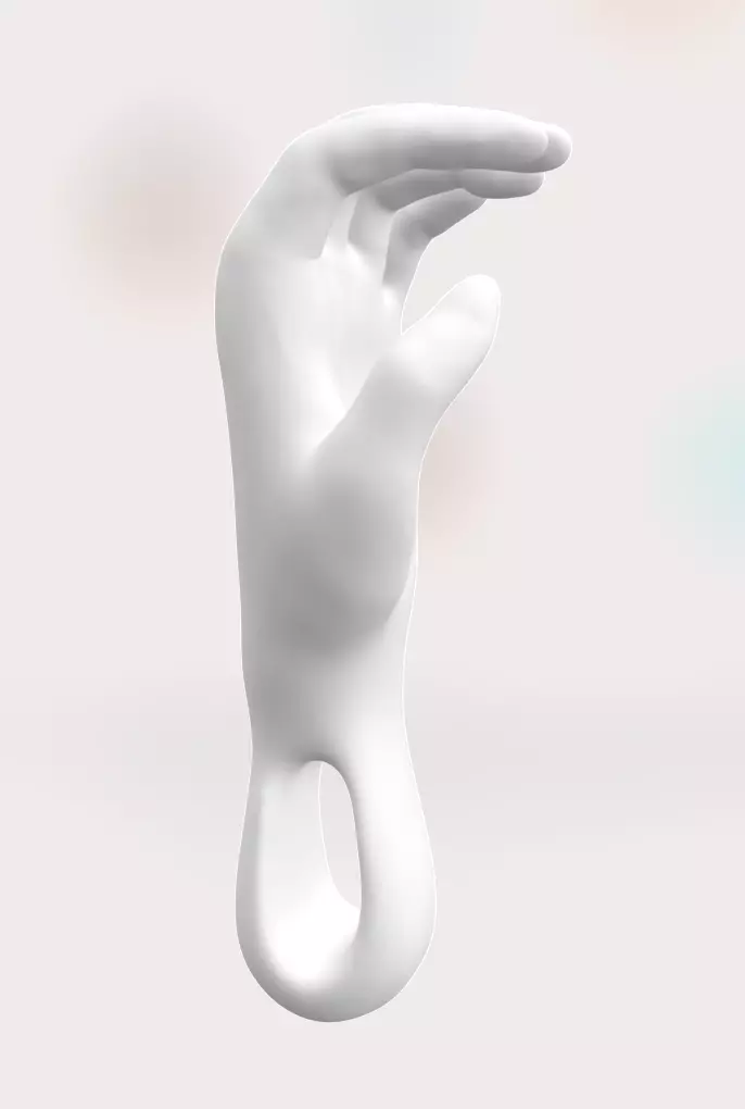 hand holding stone pendant 3D print model_5