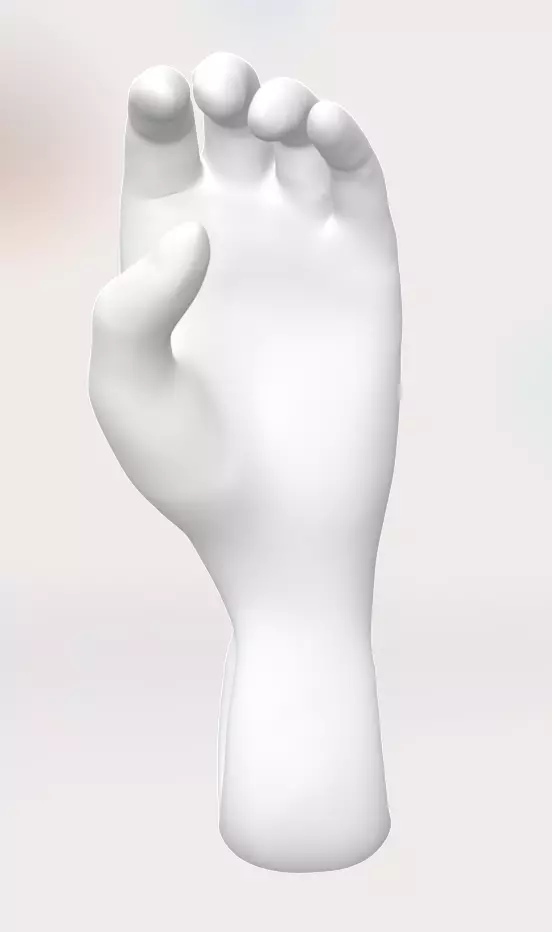 hand holding stone pendant 3D print model_2