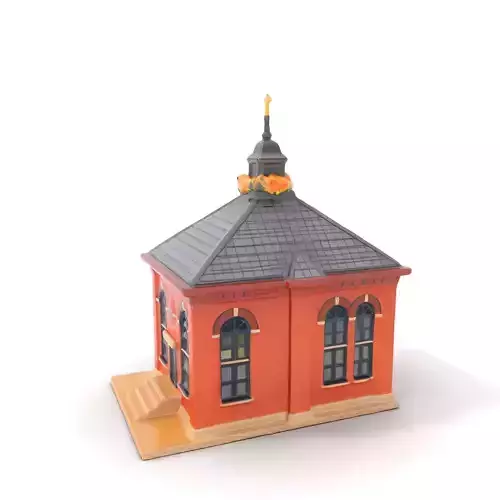 Brick Chapel model pack Low-poly 3D model