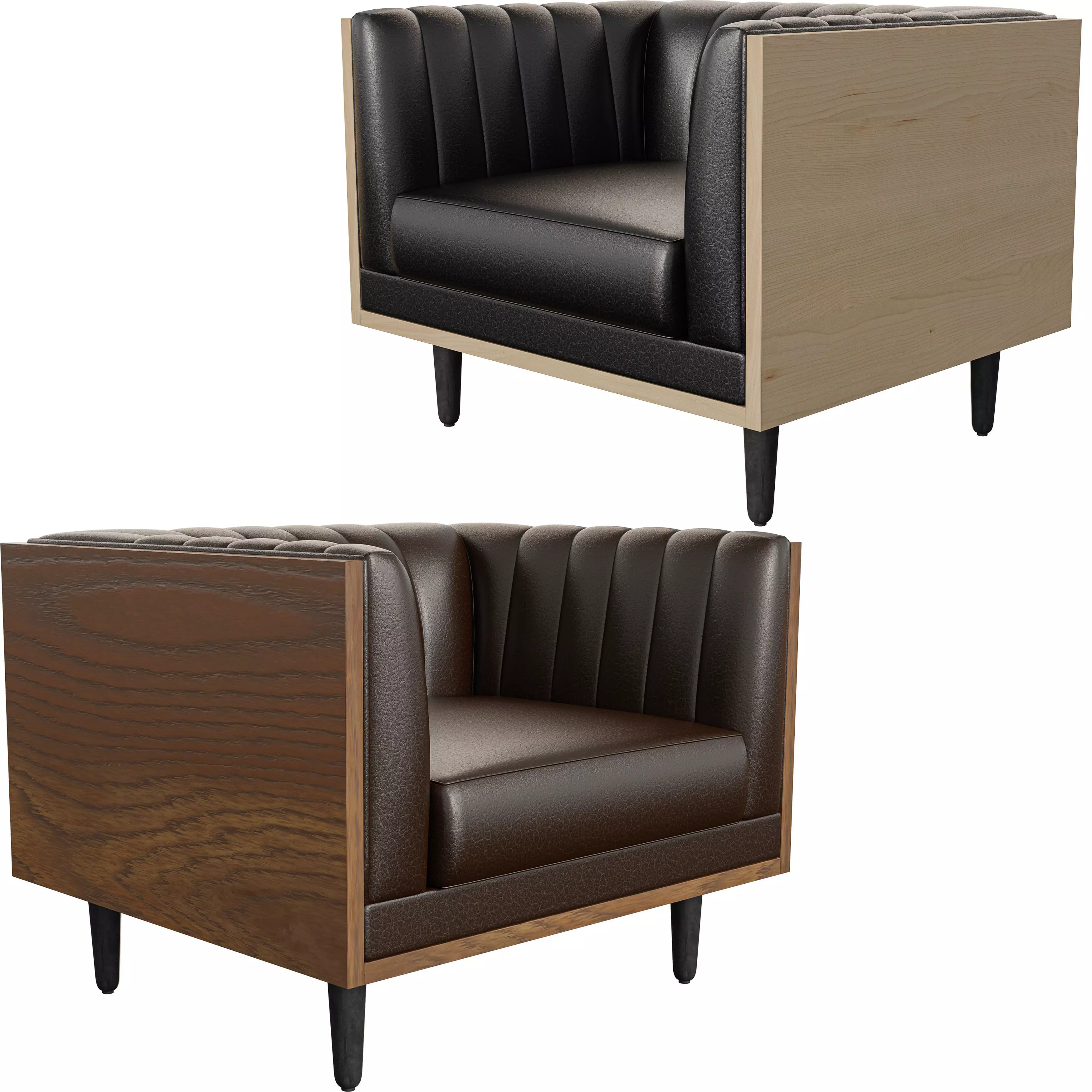 Qubic Sofa - Modular Modern Seating Low-poly 3D model_2