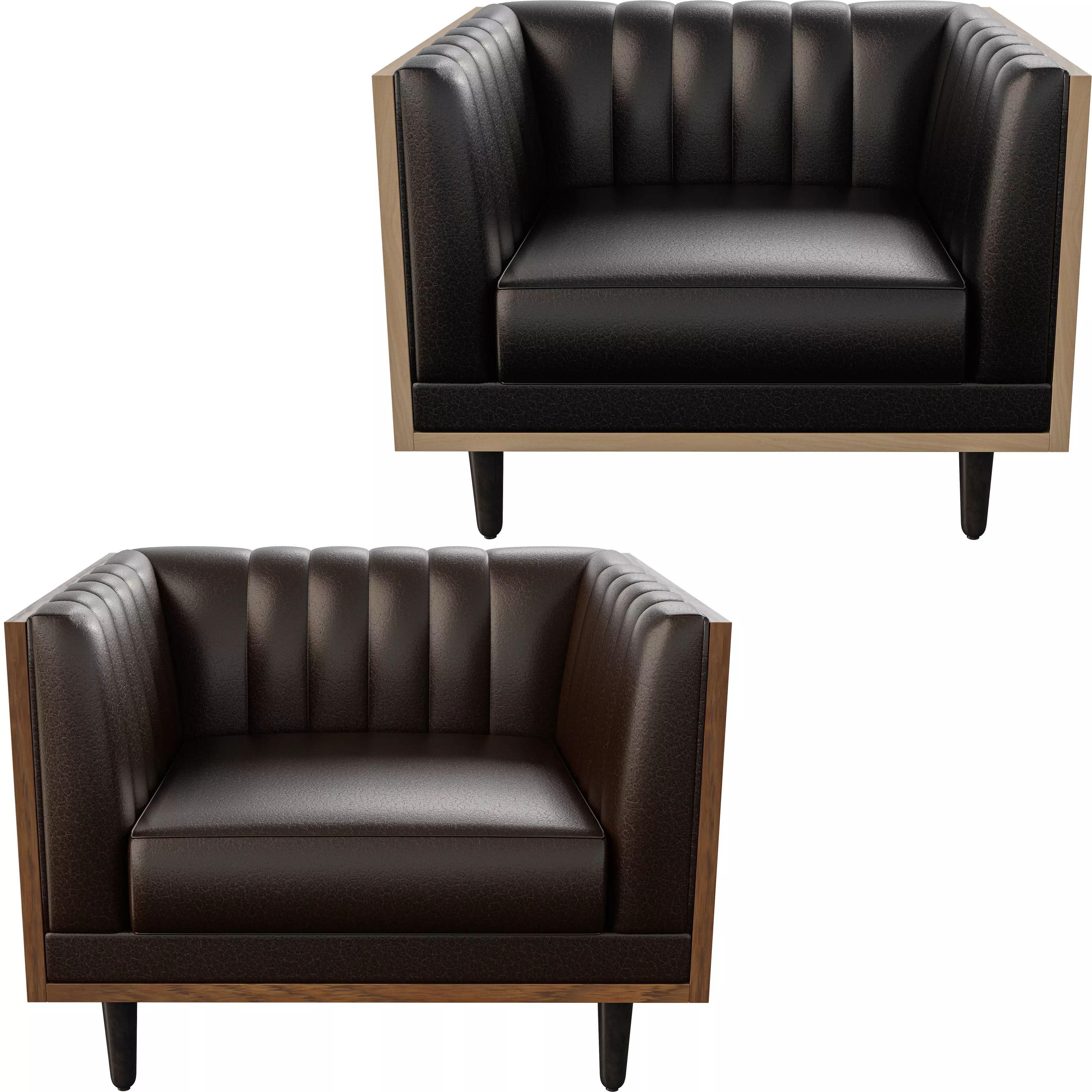 Qubic Sofa - Modular Modern Seating Low-poly 3D model_5