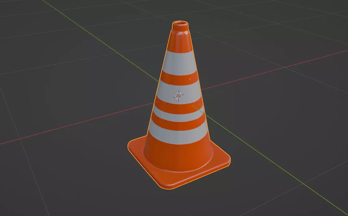 Traffic cone 3D model_0