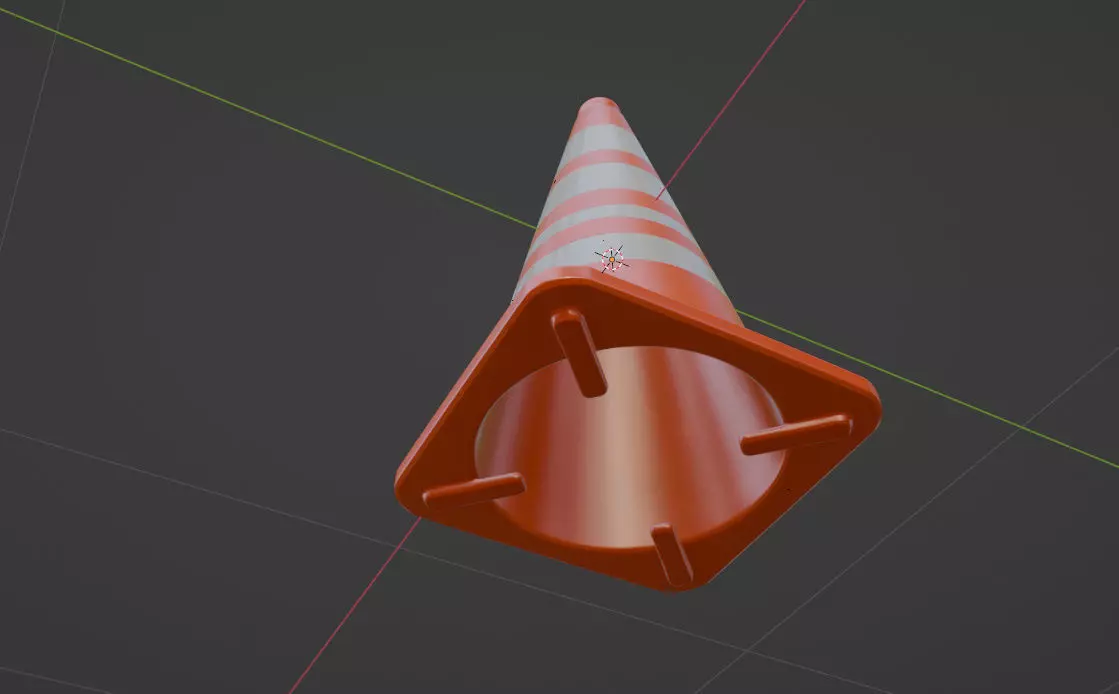 Traffic cone 3D model_3