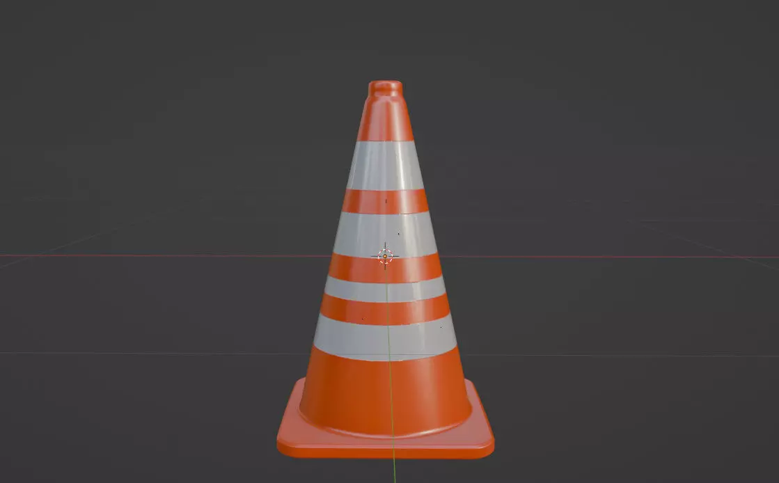 Traffic cone 3D model_2
